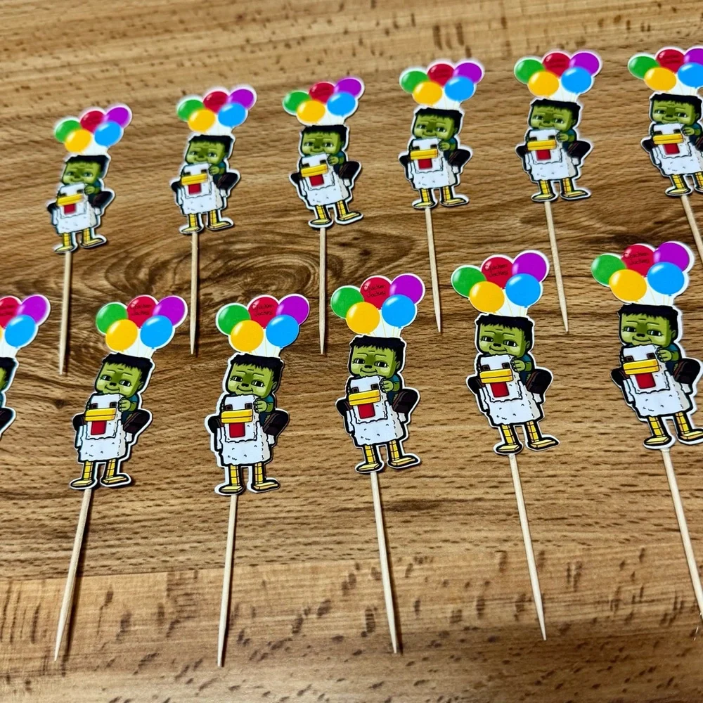COPY - Minecraft chicken jockey Cupcake Toppers